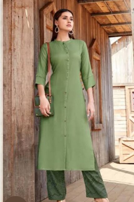 GREEN DESIGNER KURTI